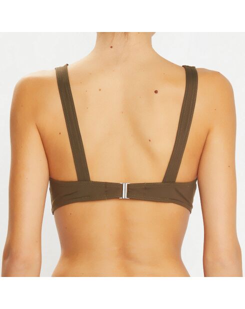 Haut de maillot de bain Lezaka vert kaki