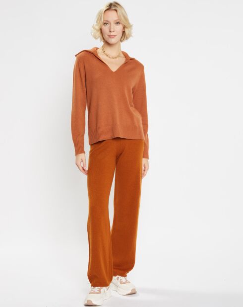 Pantalon en Laine mélangée Padro orange