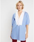 Blouse Mido à rayures bleue