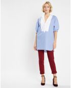 Blouse Mido à rayures bleue