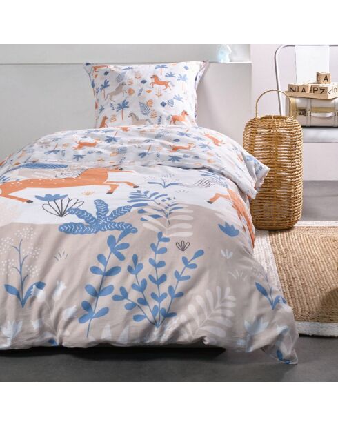 Parure housse de couette Happy Licorne multicolore