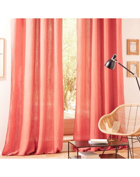 Paire de Rideaux Gaze de coton blush - 130x260 cm
