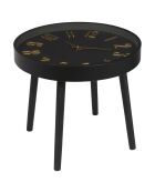 Table horloge silencieuse marron/noir - 50x43.5x50 cm