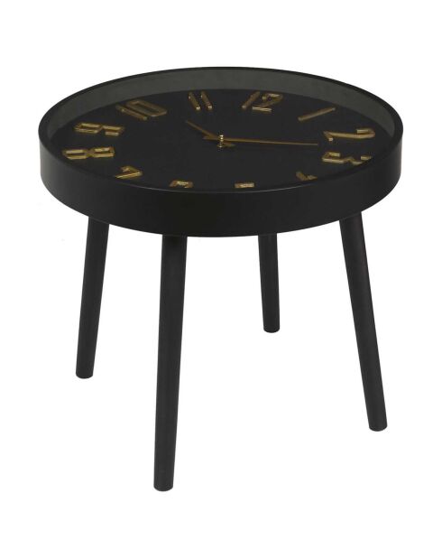 Table horloge silencieuse marron/noir - 50x43.5x50 cm