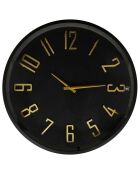 Table horloge silencieuse marron/noir - 50x43.5x50 cm