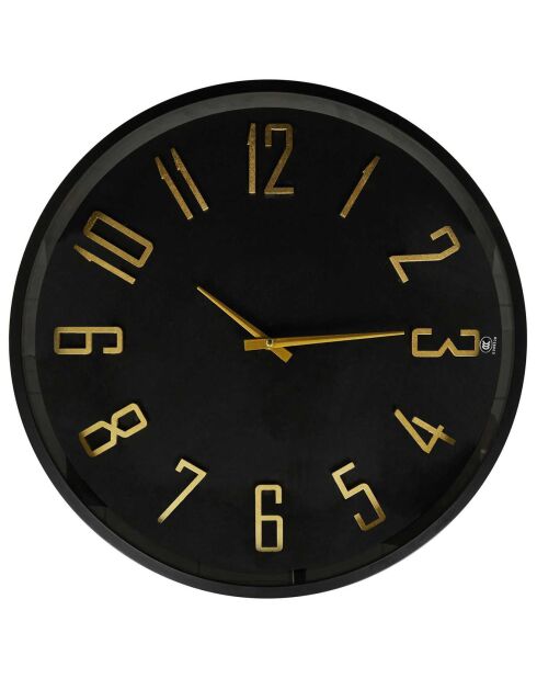 Table horloge silencieuse marron/noir - 50x43.5x50 cm