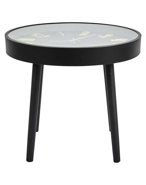 Table horloge silencieuse marron/noir - 50x43.5x50 cm