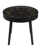 Table horloge silencieuse marron/noir - 50x43.5x50 cm