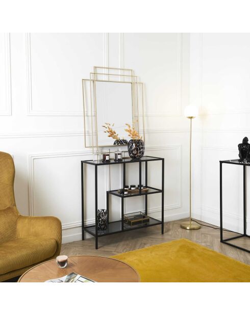 Etagère Edison noire - 80x79.5x30 cm