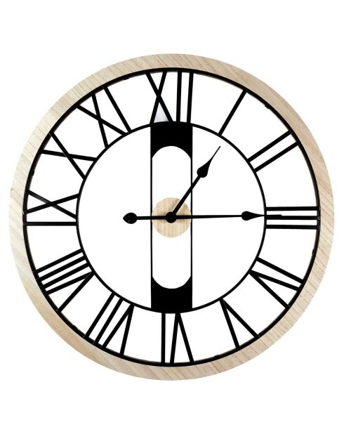 Horloge silencieuse marron/noir - D.70 cm