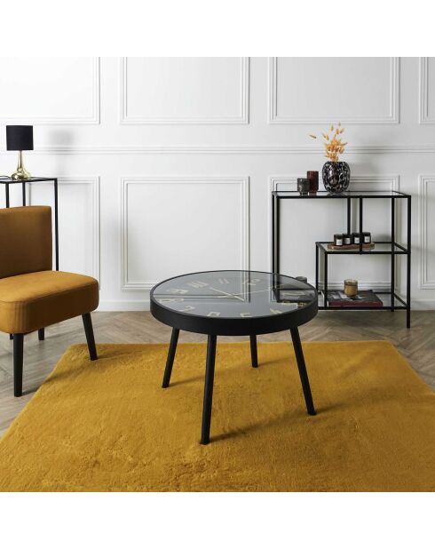 Table horloge Lounge noire - 70x50x70 cm