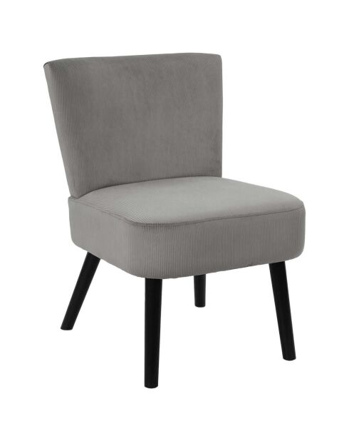 Fauteuil crapeau Giulia gris - 55x76x63 cm