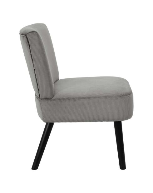 Fauteuil crapeau Giulia gris - 55x76x63 cm