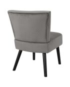 Fauteuil crapeau Giulia gris - 55x76x63 cm