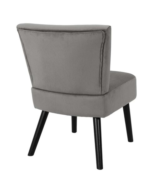 Fauteuil crapeau Giulia gris - 55x76x63 cm