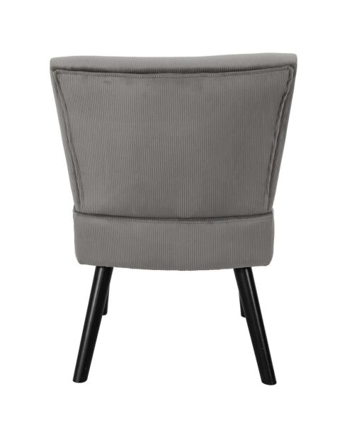 Fauteuil crapeau Giulia gris - 55x76x63 cm