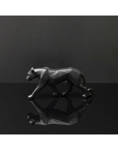 Panthère origami noire - 40x18x8 cm