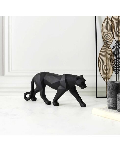 Panthère origami noire - 40x18x8 cm