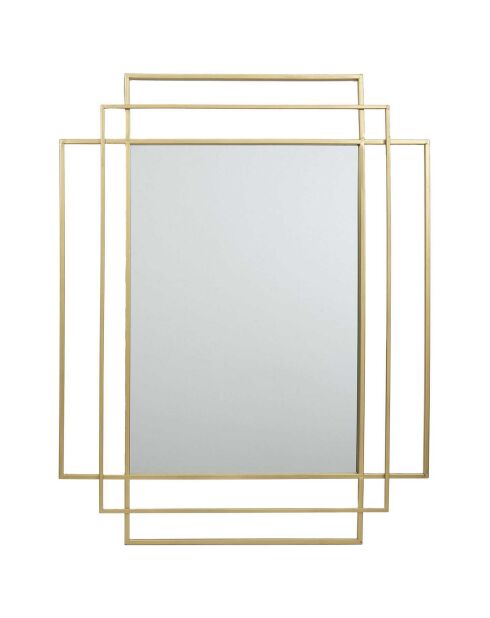 Miroir art déco doré - 73x93x5 cm