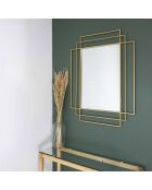 Miroir art déco doré - 73x93x5 cm