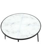 Table basse Felicity blanc/noir - 75x75x48 cm