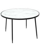 Table basse Felicity blanc/noir - 75x75x48 cm