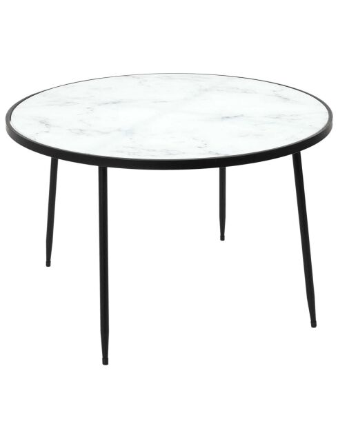 Table basse Felicity blanc/noir - 75x75x48 cm