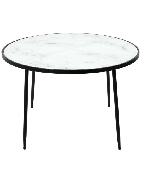 Table basse Felicity blanc/noir - 75x75x48 cm