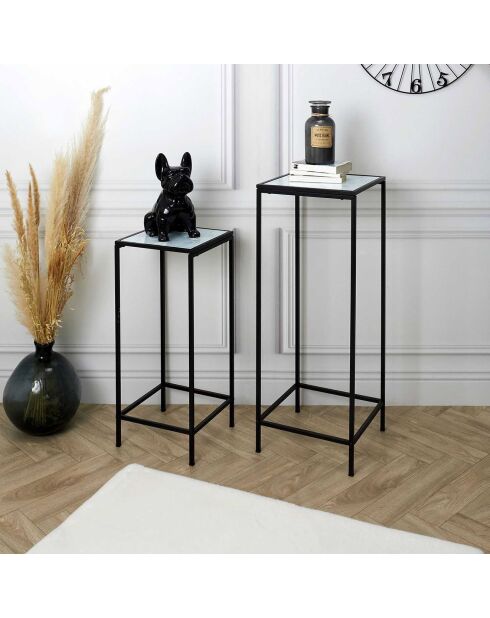 2 Sellettes Felicity blanc/noir