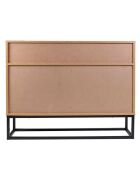 Buffet bois et métal Abbott naturel/noir - 100x80x29 cm