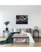 Banc Giulia velours cotelé gris/souris - 100x48x38 cm
