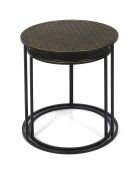 2 Tables gigognes martelé Mirage noir/doré