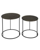 2 Tables gigognes martelé Mirage noir/doré