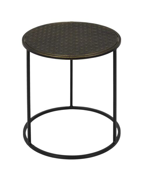2 Tables gigognes martelé Mirage noir/doré