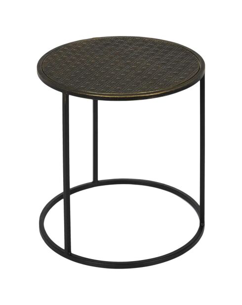 2 Tables gigognes martelé Mirage noir/doré
