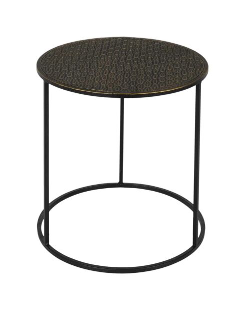 2 Tables gigognes martelé Mirage noir/doré