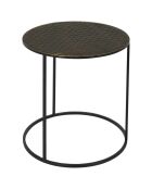 2 Tables gigognes martelé Mirage noir/doré