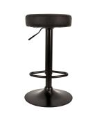 2 Tabourets de bar réglables Mumford noirs - 36x63.5x36 cm