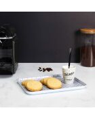 6 Gobelets en Porcelaine expresso Brooklyn blanc/noir - 6x7x6 cm