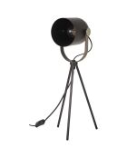 Lampe à poser indus noire - 20x46x20 cm