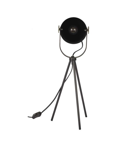 Lampe à poser indus noire - 20x46x20 cm