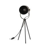 Lampe à poser indus noire - 20x46x20 cm