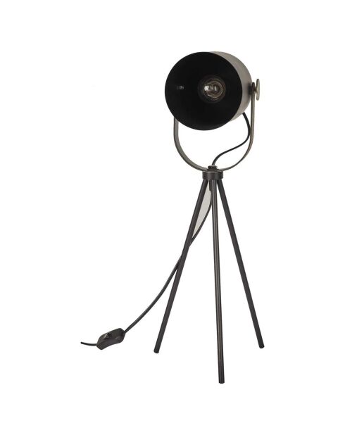 Lampe à poser indus noire - 20x46x20 cm