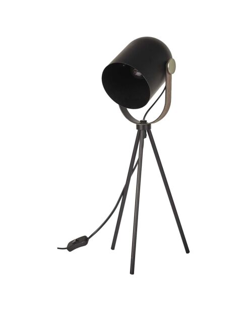 Lampe à poser indus noire - 20x46x20 cm