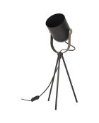 Lampe à poser indus noire - 20x46x20 cm