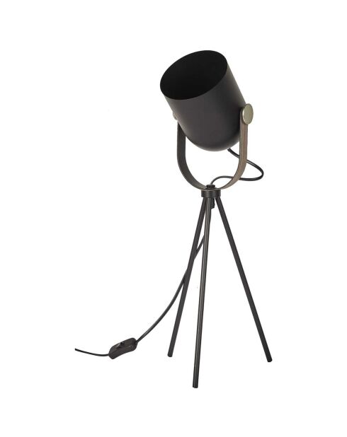 Lampe à poser indus noire - 20x46x20 cm