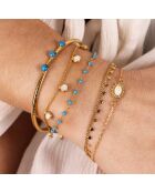 Bracelet Thelma en Laiton doré & Nacre