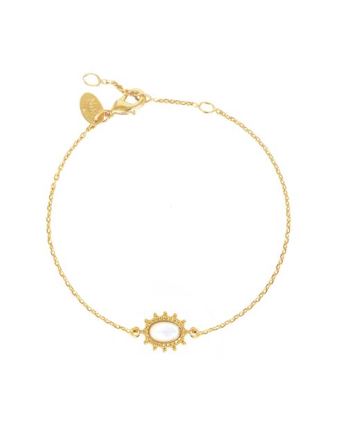 Bracelet Thelma en Laiton doré & Nacre