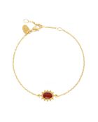 Bracelet Thelma en Laiton doré & Cornaline