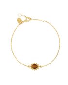 Bracelet Thelma en Laiton doré & Oeil de Tigre